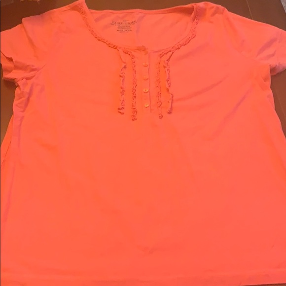 Faded Glory Tops - Ruffle Henley shirt XL